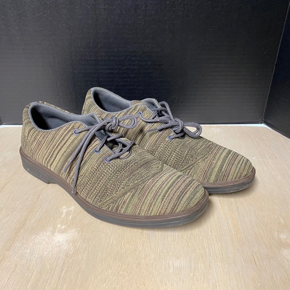 Mark Nason Size 12 Dress Knit Memory Foam Lace Up Oxford Shoes Green Oxford